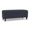 Lesro Siena Lounge Reception Loveseat Bench, Walnut, RS Night Sky Upholstery SN6001 - alternate 1